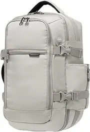 [PUCCINI] Travel Backpack from the Easy Pack Collection Cockpit Luggage, beige, 40x20x25 cm (18 l), Hand luggage backpack 40 x 20 x 25 cm