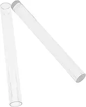MUELODSIC 2pcs Clear Acrylic Rolling Pin Durable Hollow and Solid Rolling Stick for Precise Sculpting DIY Art Craft Projects Polymer Clay Accessories and Creative Modeling