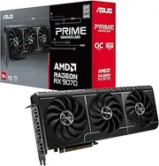 ASUS Prime RX9070 OC, PCIe5, 16GB DDR6, HDMI, 3 DP, 2610MHz Clock, Overclocked, Compact SFF-Ready