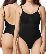 [BRABIC] Women's Backless Shapewear Bodysuit Tummy control Thong Seamless Body Shaper Sleeveless Compression Tanks Tops