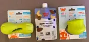 West Paw Green Puzzle Treat Set: QWIZL and TOPPL with West Paw Creamy Dog Treat
