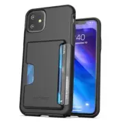 iPhone 11 Wallet Case (2019) Ultra Durable Cover with Card Holder Slot Black