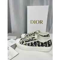在飛比找蝦皮購物優惠-迪奧 Dior WALK N刺繡帆布鞋休閒平底拖鞋