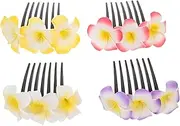 [MUSISALY] Hair Accessories Girl Side Comb Set 3d Flower Hair Combs for Women Fine Hair
