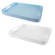 Serroni Melamine Rectangular Tray - Duck Egg Blue