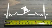 Snowboarder Sticker Decal 5.5" Snowboard Heartbeat Burton Lib Tech K2 Gnu Ride