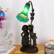 Lily Lamp Tiffany Style Table Lamp 17 Inch Tall Tulip Flower Accent Desk Lamp...
