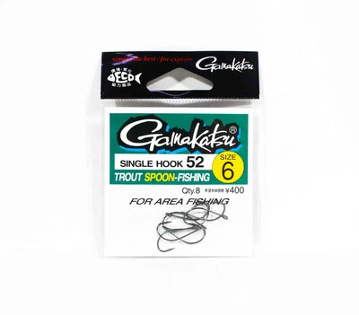 Gamakatsu 66257 Single Hook 52 Spoon Hook Size 6 (1385)