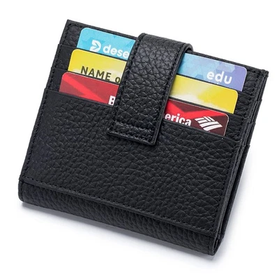 Women Wallet Slim Front Pocket Credit Card Holder Genuine Leather Bifold Wallet