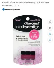 ChapStick Total Hydration ~ SUGAR PLUM ~ Conditioning Lip Scrub ~ Lip Exfoliator