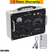 Crystal Radio Medium Wave &Shortwave Retro Crystal Radio w/FM & MP3 Music Module