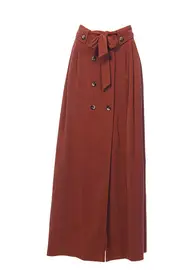 Button Front Maxi Skirt--STA-UT1126