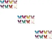 Ipetboom 3sets Cute Bow Hair Clips Women Hair Clip Bunny Pins Sequins Ear Pin 8pcs*3