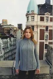 Karabella Yarns Knitting Pattern KK145 Ribbed Turtleneck 36"-40"