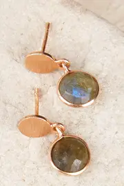 Giana Semi Precious Drop Earrings--NIC-2022E