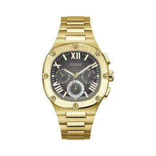 [官方保修] Guess GW0572G2 男士標題金錶殼金色不銹鋼手錶