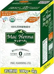McHenna Value Natural Orange 14.1 oz (400 g) (100% Henna) Color for Gray Henna