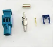 Xiaojiang Store 10pcs Fakra Z Male Connector SMB Male p/Lug Pin Crimp G/PS an/Ten';na Fit Fit Compatible RG174 RG316 Pigtail Coaxial Cable