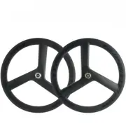 Carbon Road Bike Wheelset Depth 56mm Tri Spoke Clincher 700C Bicycle Wheels
