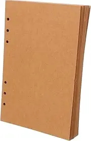 SHOWERORO 60 Sheets Notepad Refills Lined Notebook Paper Inserts for Loose-Leaf Binders Kraft Paper Portable and Versatile