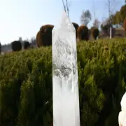 1150g Natural Clear Quartz Obelisk white Cystal Point Wand Tower healing +Stand