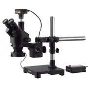 AmScope 7X-135X Trinocular Stereo Zoom Microscope + Boom + LED + 3MP Camera