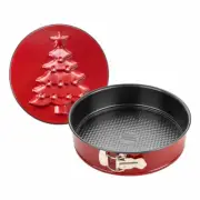 Zenker Sparkling Christmas Springform Pan with Flat and Motif Bottom Red Blac...