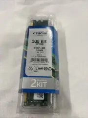 Crucial PC2-6400 1 GB DIMM 800 MHz DDR2 SDRAM Memory (CT2KIT12864AA800) 2 Pk