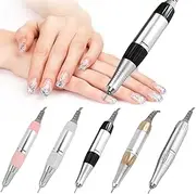 Nail Drill Handpiece Electric Nail Cutter: Electric Acrylic Gel Polishing Machine Replacement Nail Drill Handle Electric Nail File Drill Tool (Black)