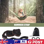 2pcs Camping Hammock Tree Hanging Strap Outdoor Polyester Hammocks Rope Belt Kit