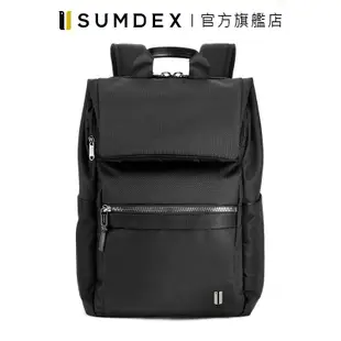 Sumdex｜經典時尚掀蓋式後背包 HDN-264JB 黑色 官方旗艦店