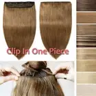 Convenient One Piece Weft Clip In 100% Real Remy Human Hair Extensions Full Head