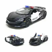 Sound&Light Pull Back Police Car Model Toy Vehicle Collection Kids Gift 1/32