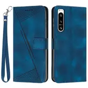 Shockproof Pu Leather Case For Sony Xperia 5 Iv 5g, Imprinted Phone Cover Stand Wallet Shell