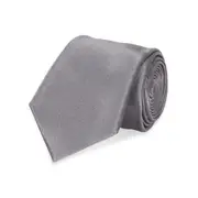 Jeff Banks Occasions Range Mens Stylish Modern Formal Suit Tie Silk Plain Grey