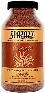 Spazazz SPZ-110 Escape Aromatherapy Crystals Container, 22-Ounce, White Musk Jasmine Vanilla Soothe