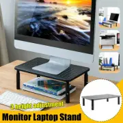 Monitor Stand Computer Desk Riser - Adjustable Height - for Laptop Printers