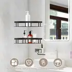 2Pcs Corner Shower Caddy Adhesive Shower Organizer Shelf Rustproof Unmms