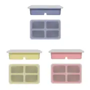 2Pcs Silicone Freezer Trays Ice Cubes Freezer Molds Soup Freezer Container