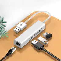 在飛比找蝦皮購物優惠-具有 3 端口 USB HUB 2.0 RJ45 Lan 網