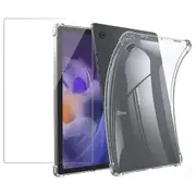 Clear Case For Samsung Galaxy Tab A9, TPU Tablet Cover + 2.5D Arc Edge Tempered Glass Screen Film
