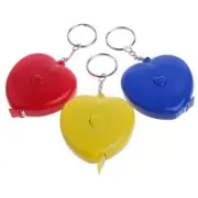 Keychain Portable Retractable Ruler Heart-shaped Tape Measure 1.5m