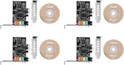4X PCIe Sound Card 5.1, PCI Express Surround 3D Audio Card for PC with High Direct Sound & Low Profile Bracket