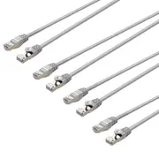 4x Cruxtec 1m Cat7 RJ45 10GbE SF/FTP Triple Shield Ethernet Network Cable White