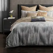 Donna Karan Home Ember Charcoal Duvet Cover, King