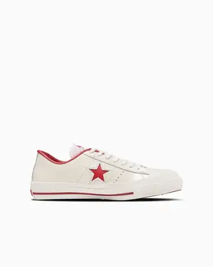 日本限定 Converse ONE STAR J 日本製 白色x紅星星/ 23.5 cm