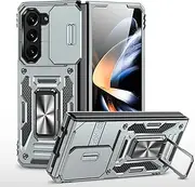 [YBROY] Case for Samsung Galaxy Z Fold5 5G, Soft TPU + Hard PC, Full Body Rugged Shockproof Case, Stand Function, Anti-Scratch Cover for Samsung Galaxy Z Fold5 5G.(Grey)