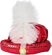 [NGUMMS] Aladdin Hat Men - Sultan Men Head Wrap - Sultan Head Wrap Gorgeous Sequin Design with Feather and Pearl for Photo Props Accessories