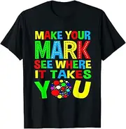 [X.Style] Make Your Mark Dot Day Shirt The Dot for Boys Girls 2022 ds1229 T-Shirt (M) Black