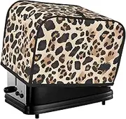 Brown Black Print 2 Slice Toaster Cover Fingerprint Bread Maker Protectors,Kitchen Small Appliance Dust Cover